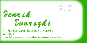 henrik dvorszki business card